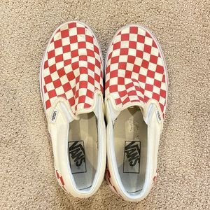Red checkered vans